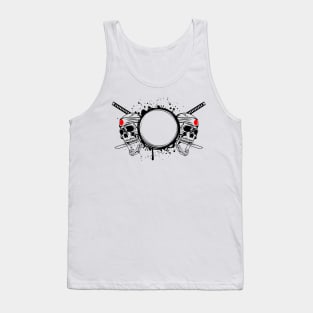 samurai skull Tank Top